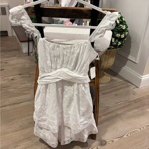 Women's Altar'd state White Ruffled Sleeveless Dress - Size Small NWT